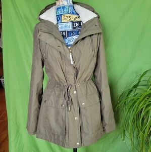 Women's Medium Prince&Fox (Aeropostale) Parka Army Green Jacket